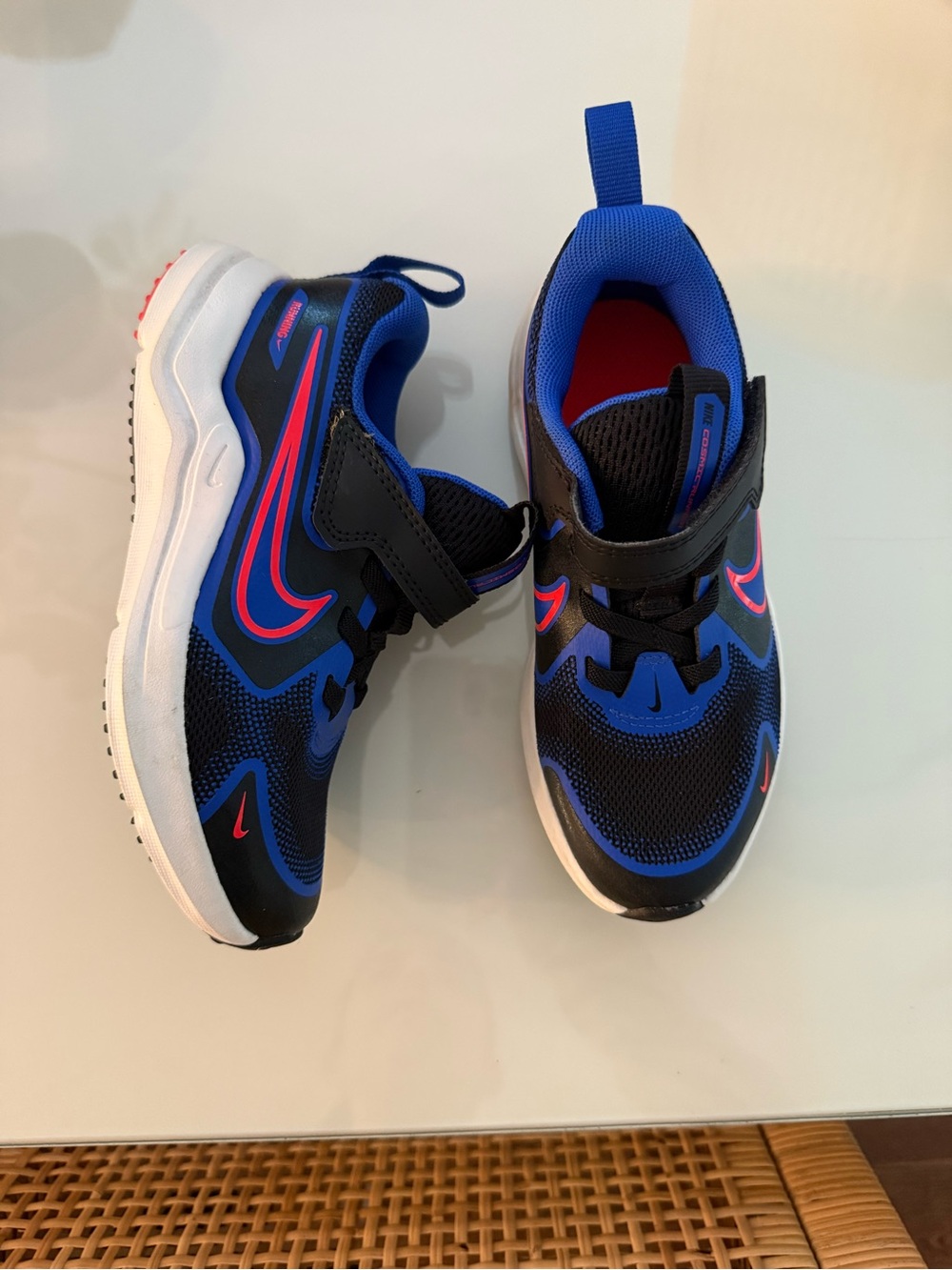 Kids Nike Sneakers - Blue & Black with Pink Accents